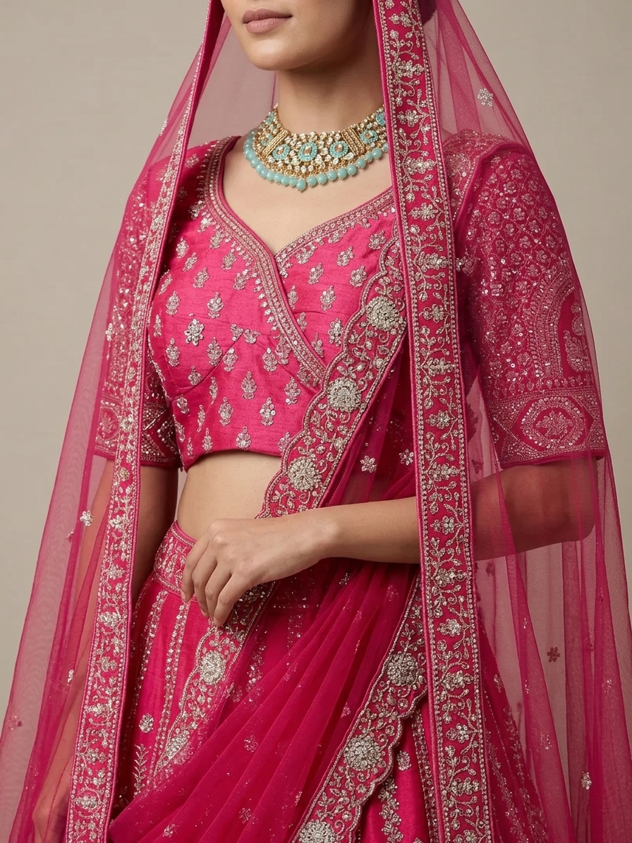 Bridal Lehnga — Model — clothing close-up