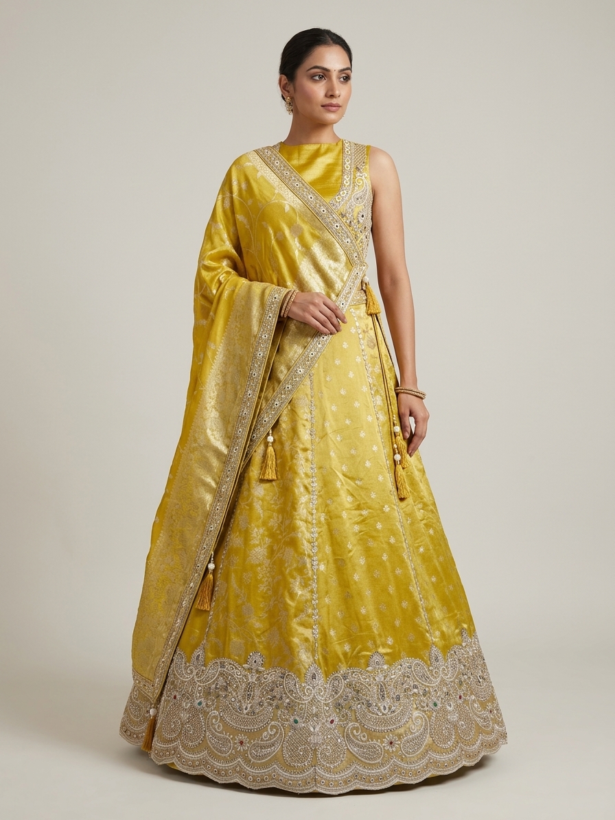 Bridal Lehnga — On an Indian model