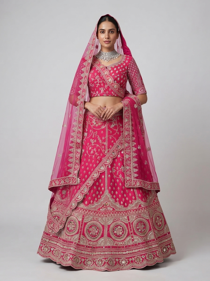 Bridal Lehnga — Model — front view