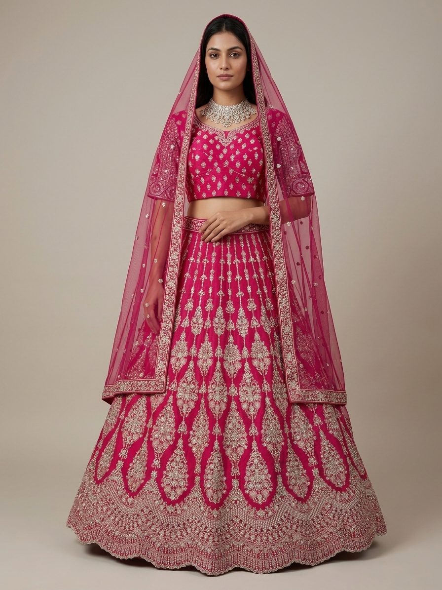 Bridal Lehnga — On an Indian model