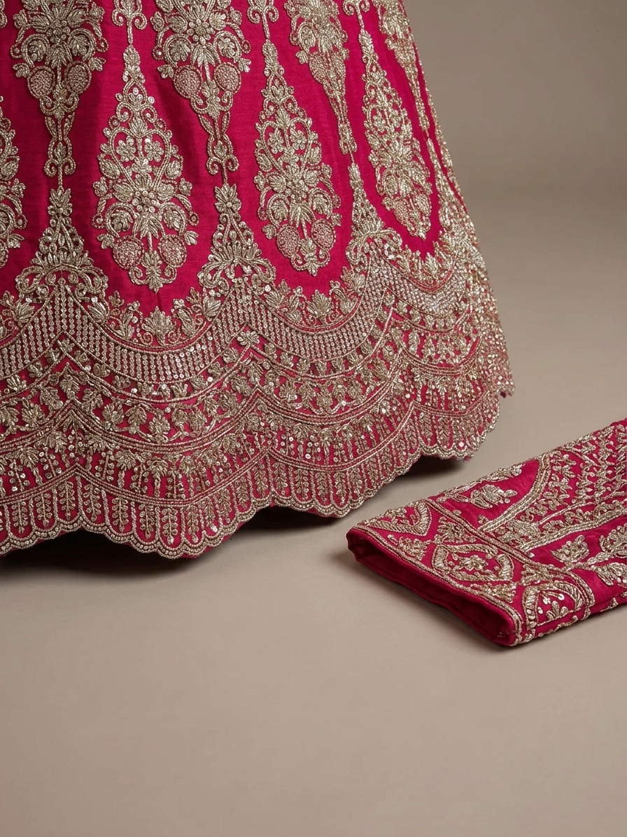 Bridal Lehnga — Border / edge detail