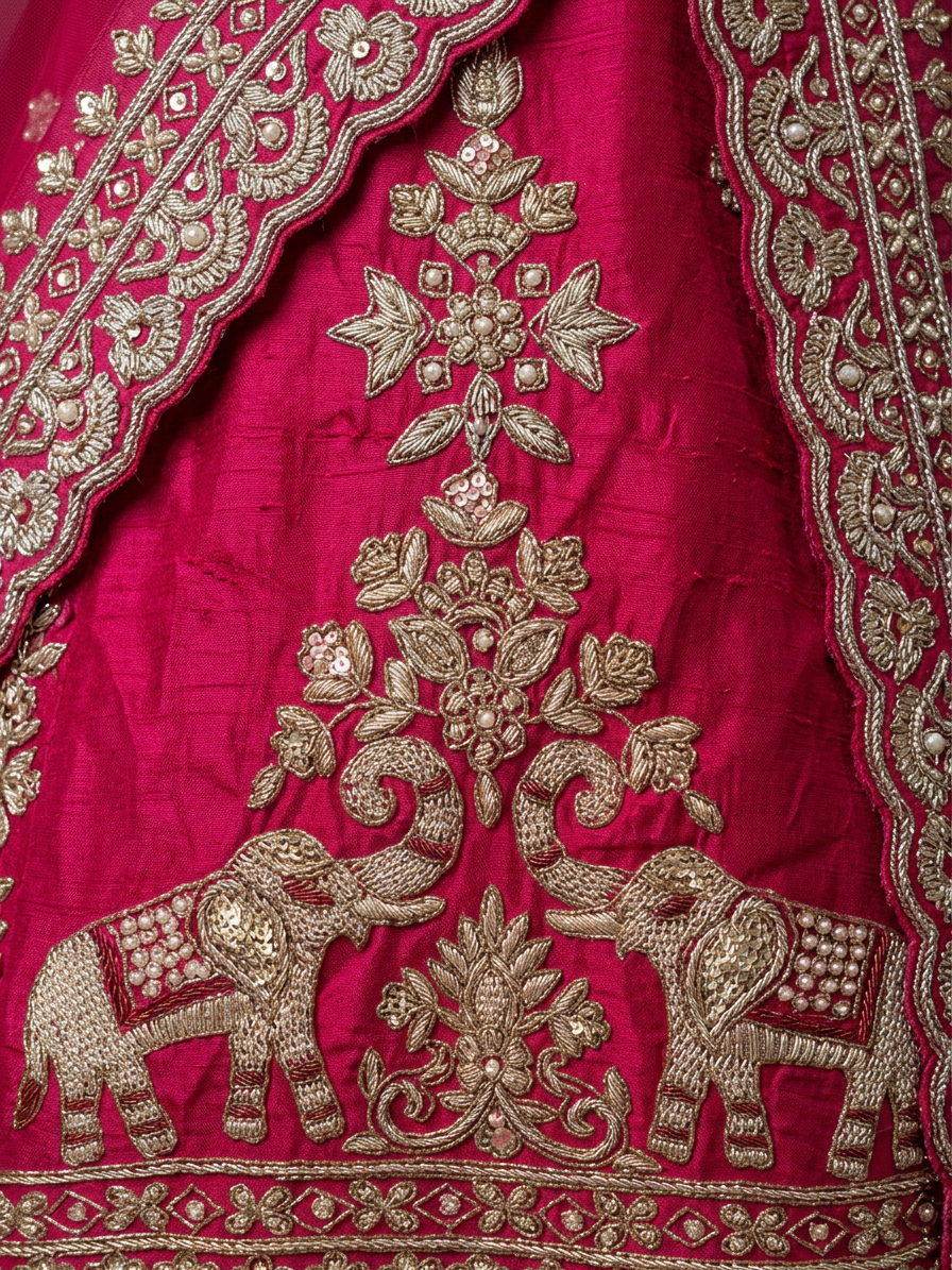 Bridal Lehnga - Anas - 1382 — Fabric texture