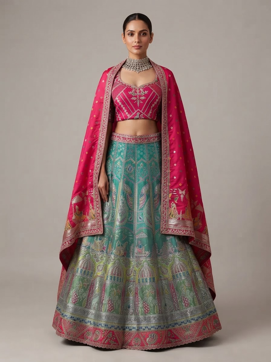 Bridal Lehnga — Model — front view