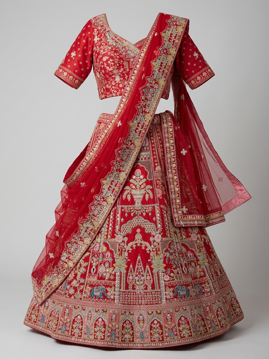 Bridal Lehnga — Drape / flow