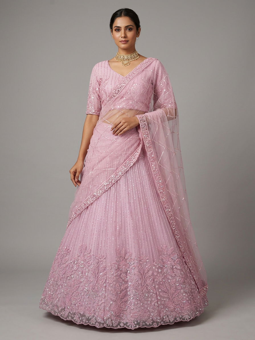 Bridal Lehnga — Model — front view