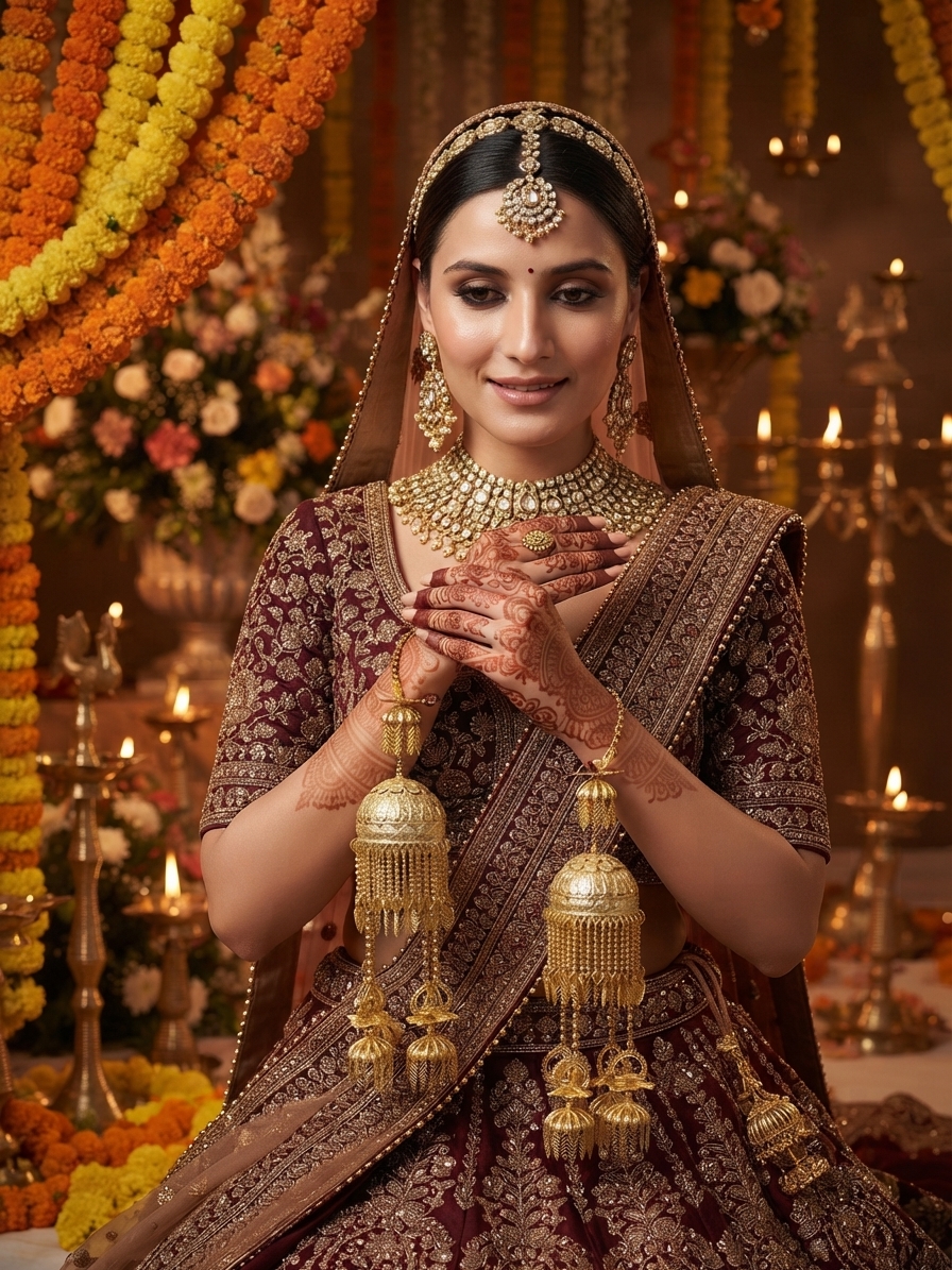 Gold-Tone Bridal Kaleera Set