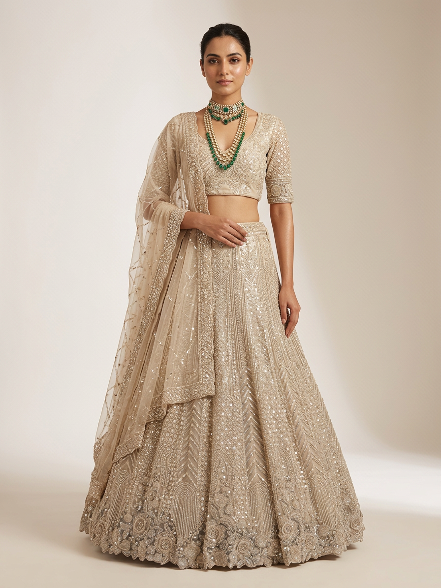 Bridal Lehnga — Model — front view