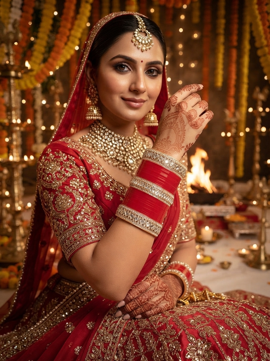 Indian bride wearing it · Wedding mandap