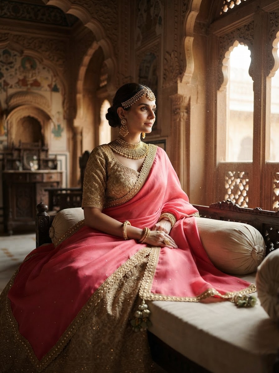 Indian bride wearing it · Heritage haveli