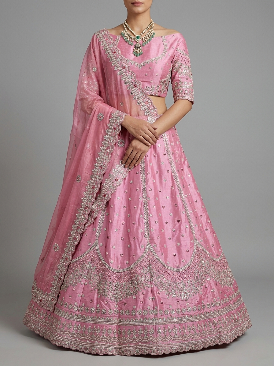 Bridal Lehnga - Anas - 1291 — Model — front view