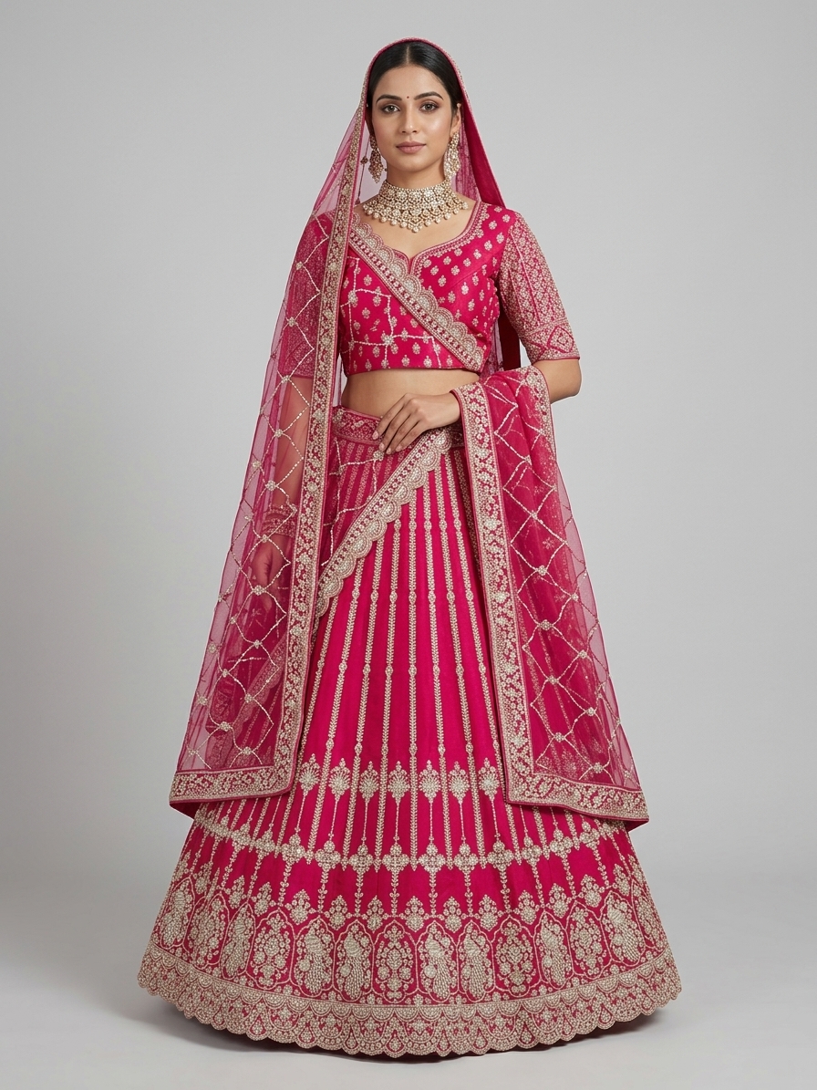 Bridal Lehnga — Model — front view