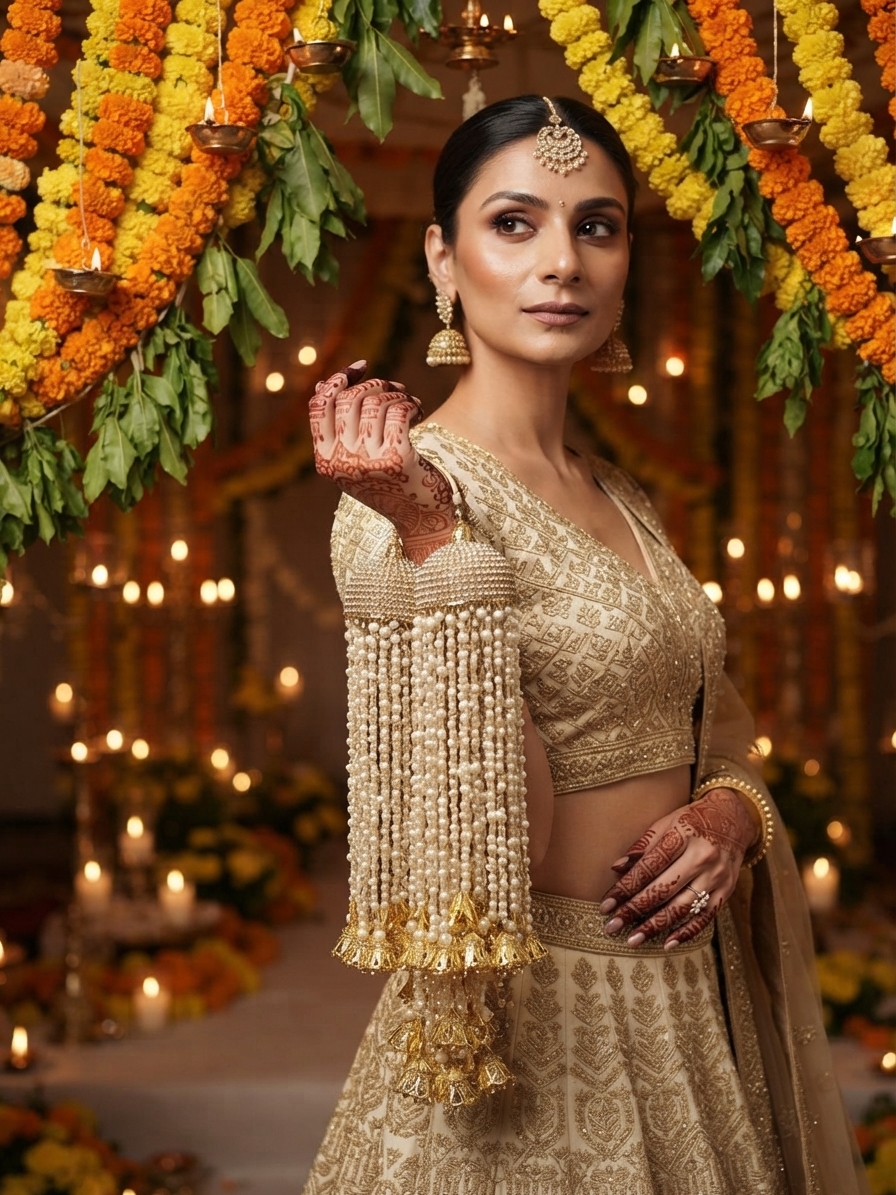 Traditional Gold Bridal Kaleera