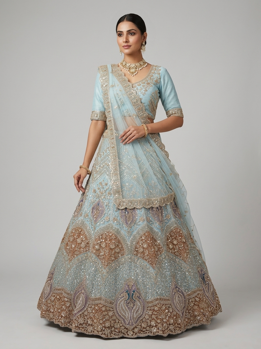 Bridal Lehnga — Model — front view