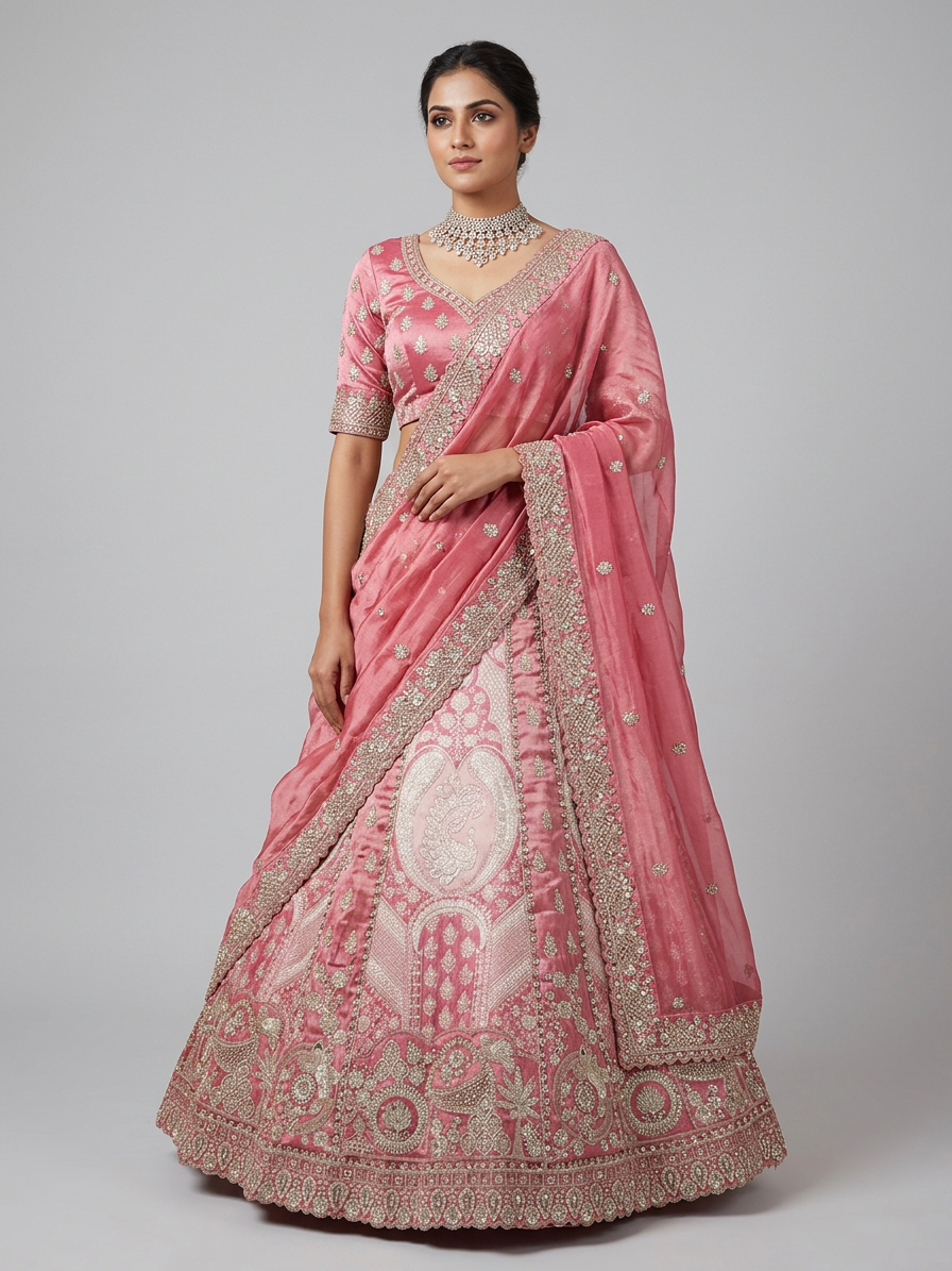 Bridal Lehnga — Model — front view
