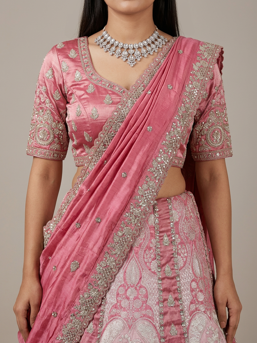 Bridal Lehnga — Model — clothing close-up
