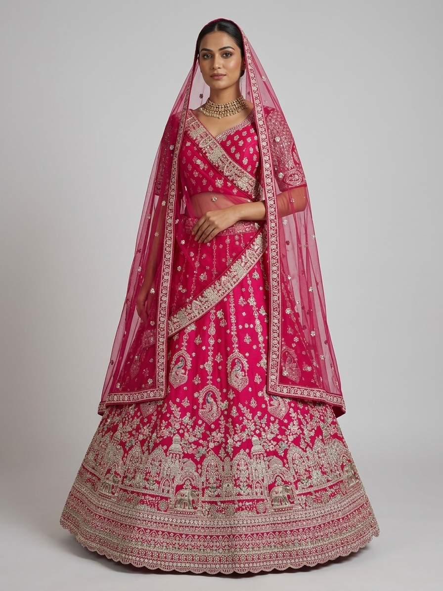 Bridal Lehnga — Model — front view
