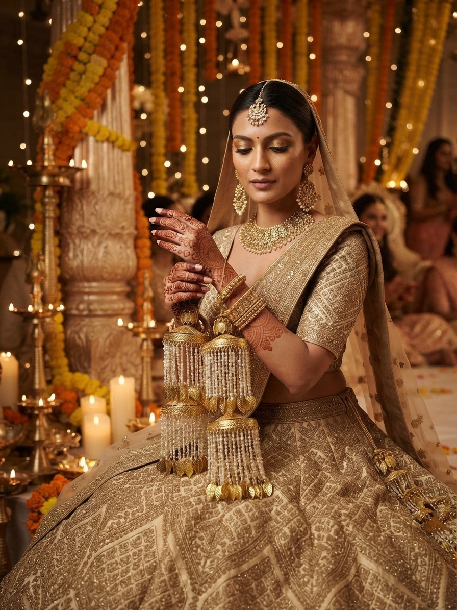 Indian bride wearing it · Wedding mandap