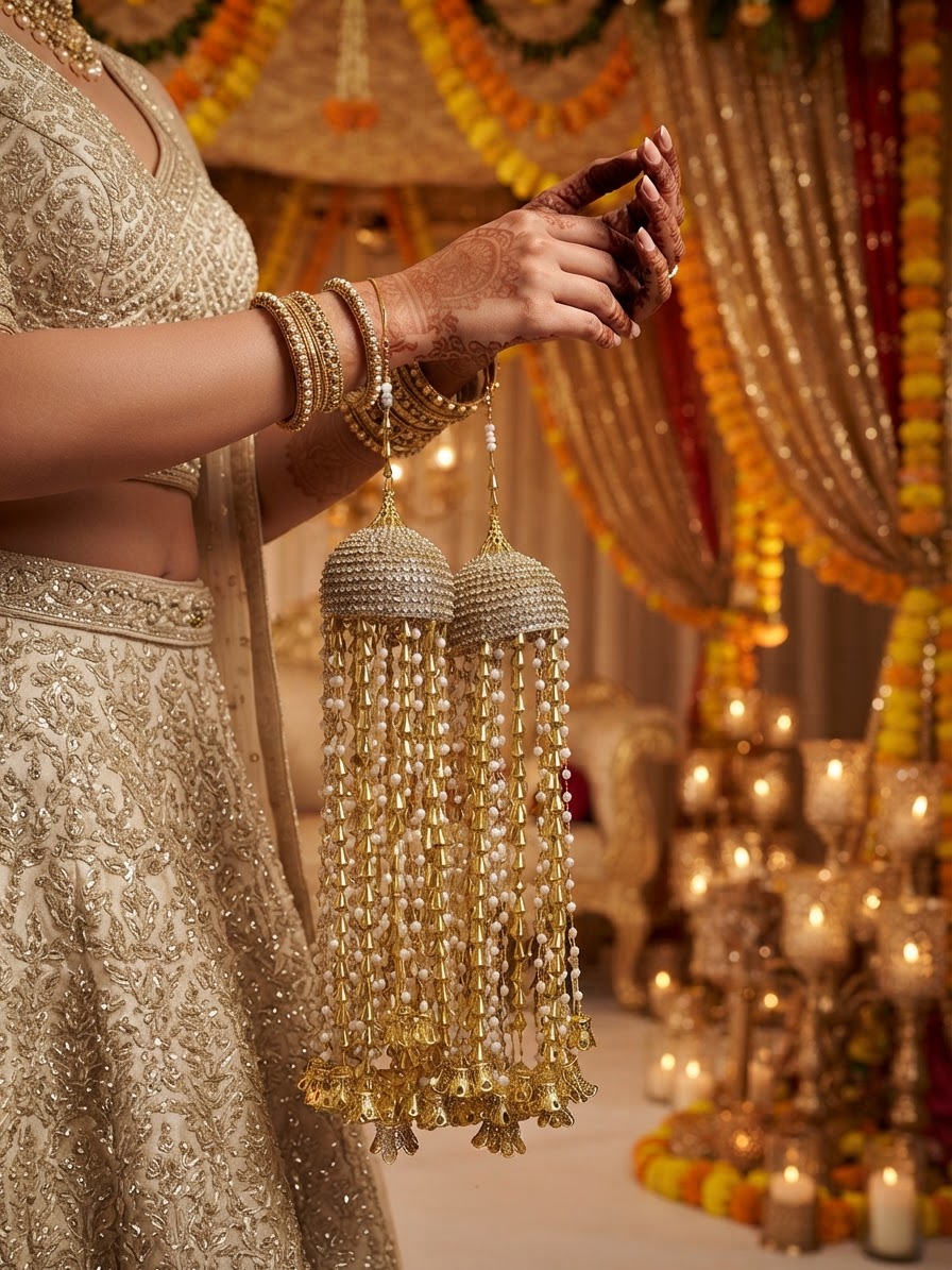 Gold Pearl Bridal Kaleera - Traditional Set