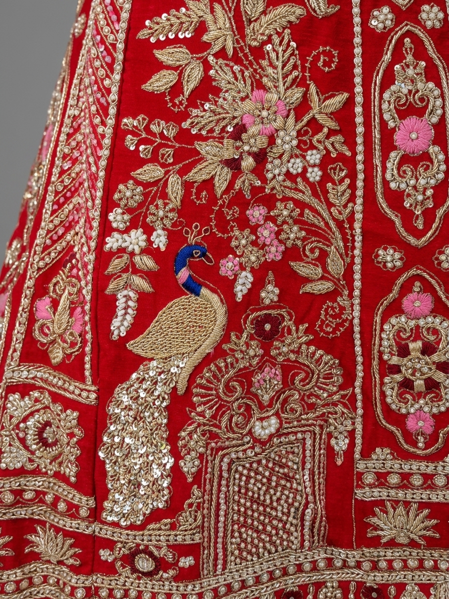 Bridal Lehnga - Sartaj -2 — Macro — work close-up