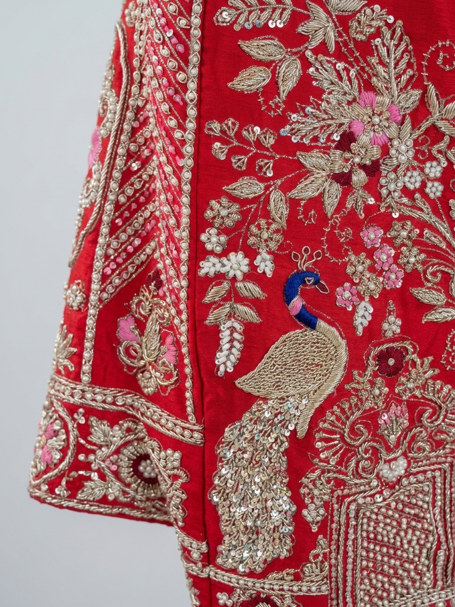 Bridal Lehnga - Sartaj -2 — Fabric texture