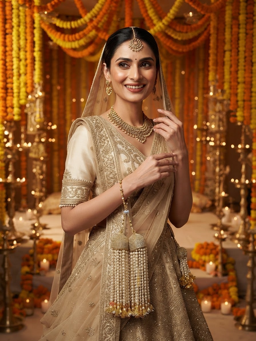 Indian bride wearing it · Wedding mandap
