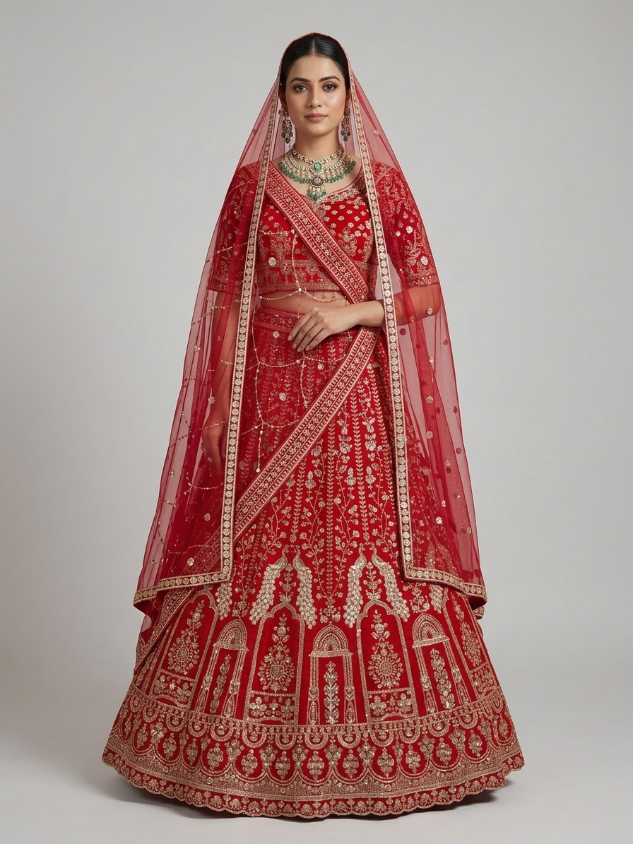 Bridal Lehnga — Model — front view