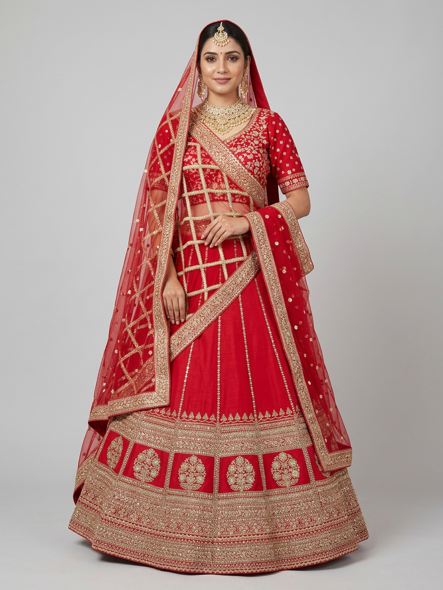 Bridal Lehnga — Model — front view