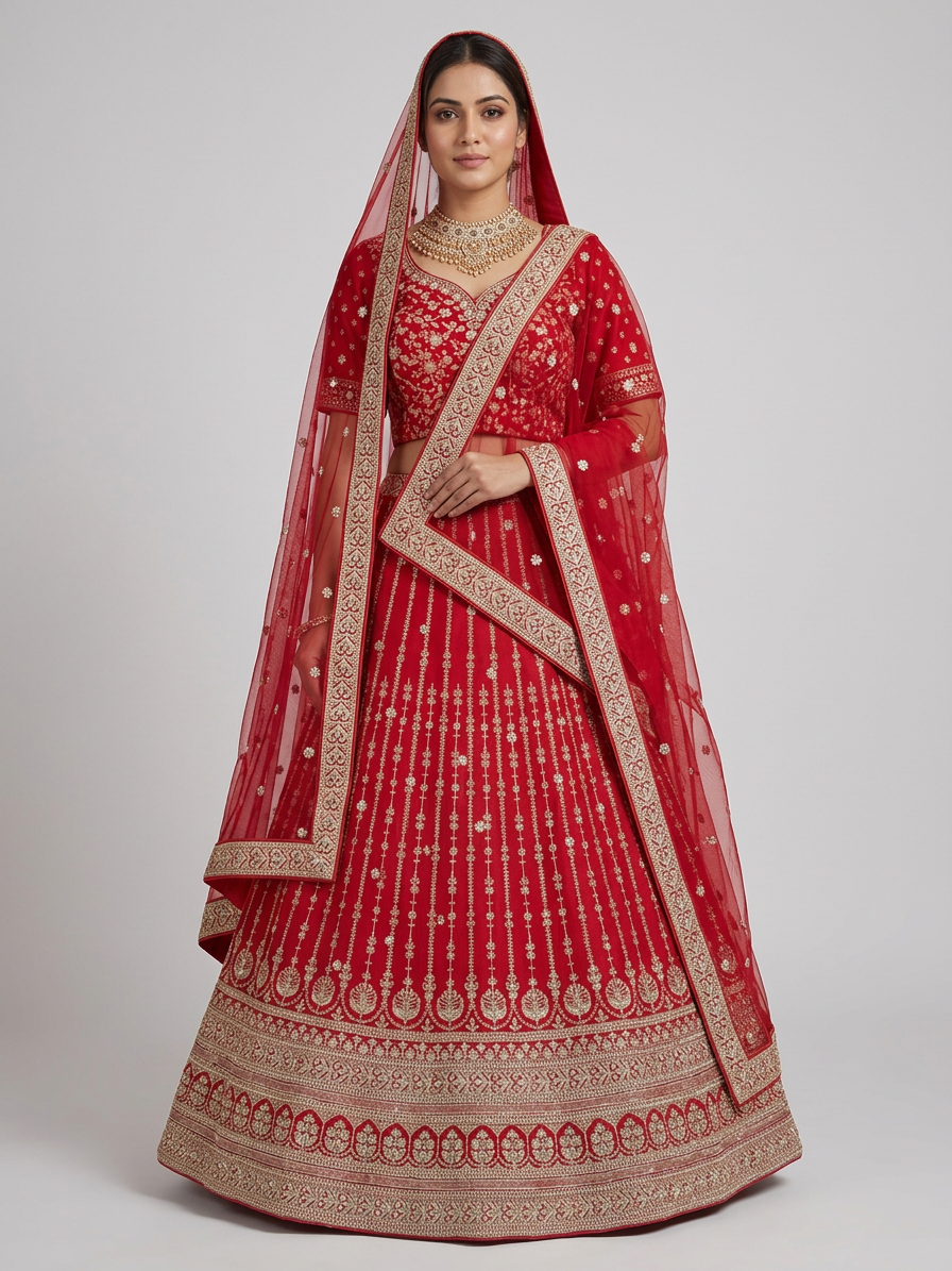 Bridal Lehnga — Model — front view