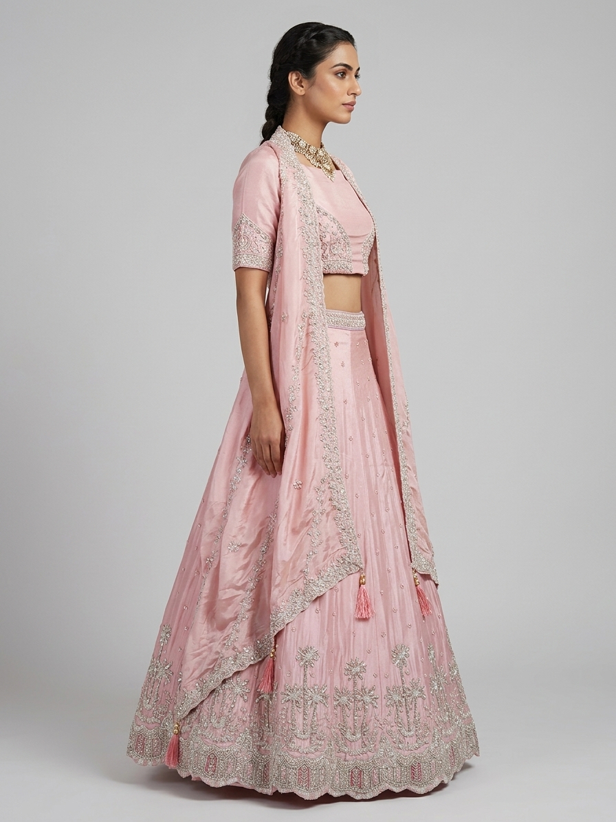 Bridal Lehnga — Model — right side view