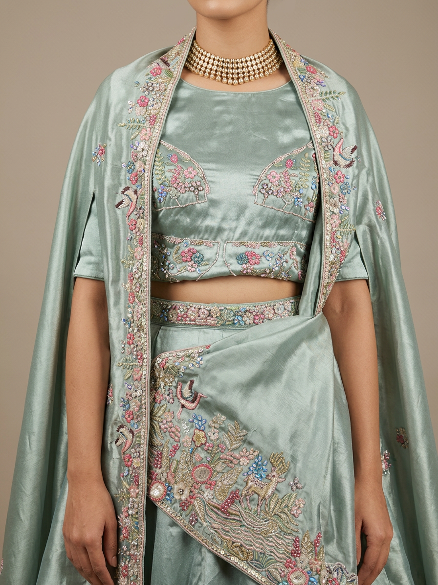 Bridal Lehnga — Model — clothing close-up