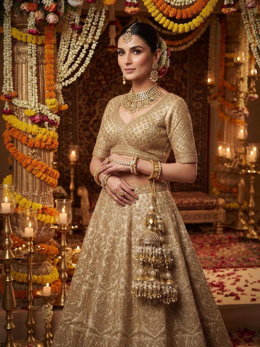 Indian bride wearing it · Wedding mandap