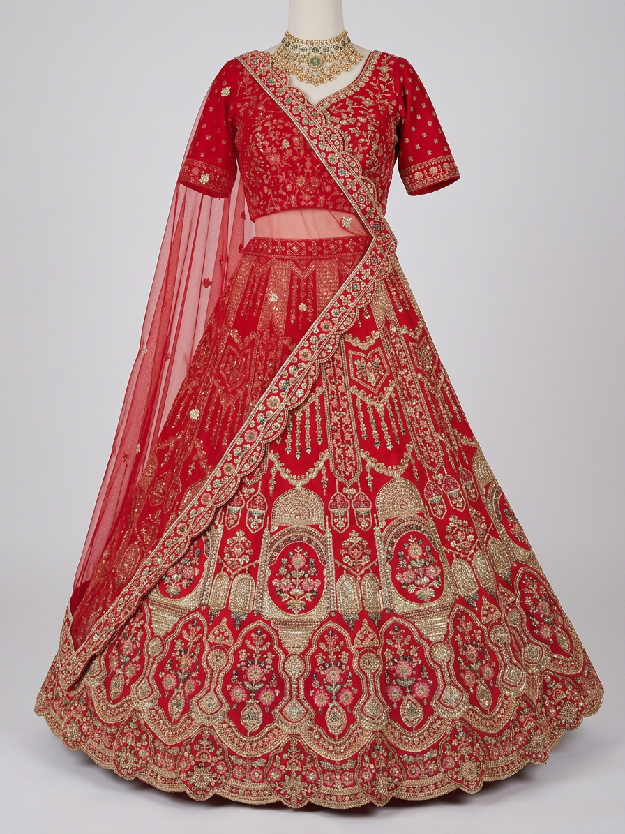 Bridal Lehnga — Drape / flow