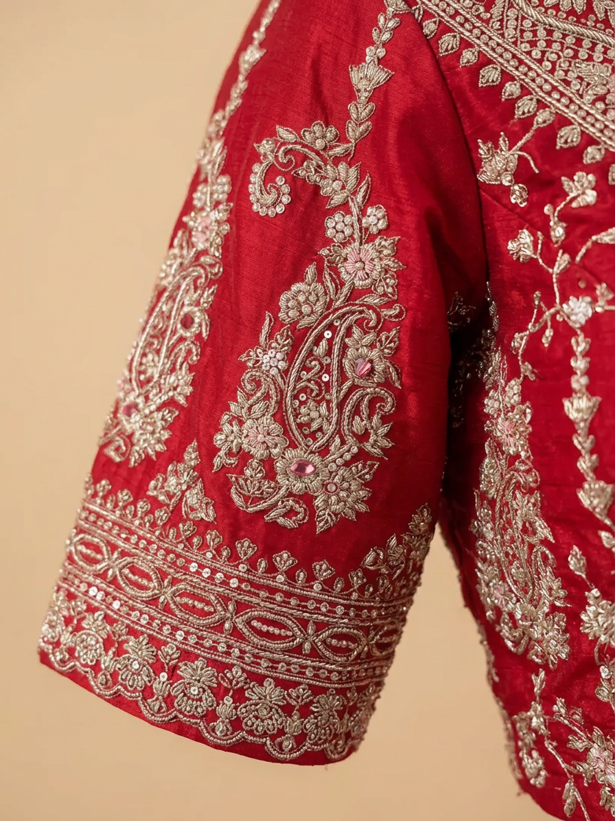 Bridal Lehnga - Anas - 1363 — Macro — work close-up