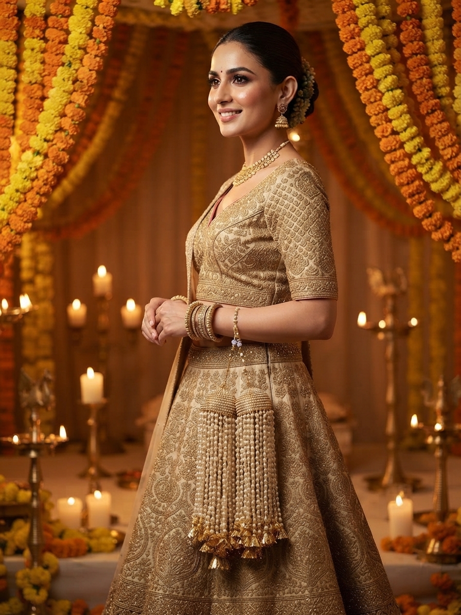 Indian bride wearing it · Wedding mandap