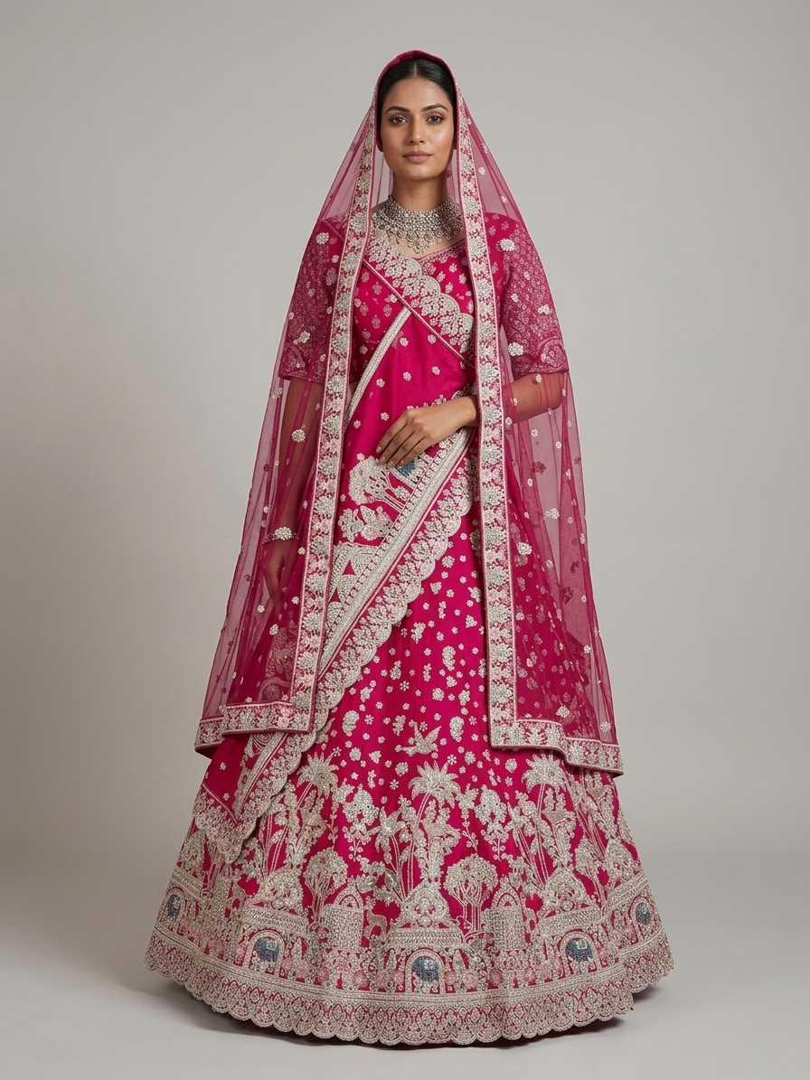 Bridal Lehnga — Model — front view