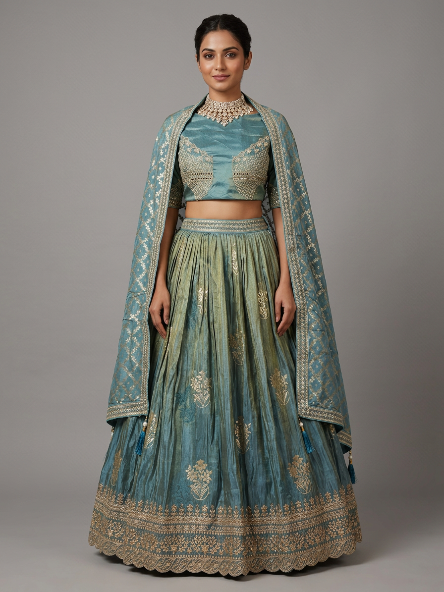 Bridal Lehnga — Model — front view