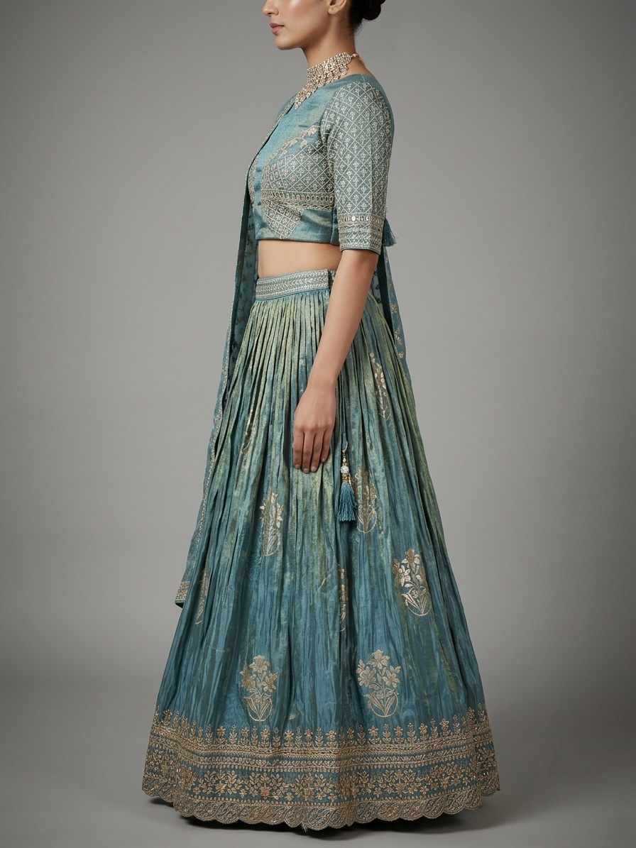 Bridal Lehnga — Model — right side view