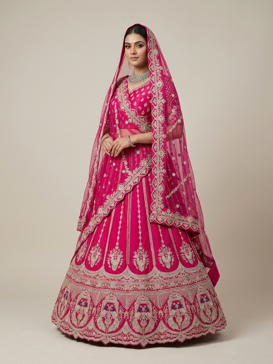 Bridal Lehnga - Sartaj -3 — Model — front view