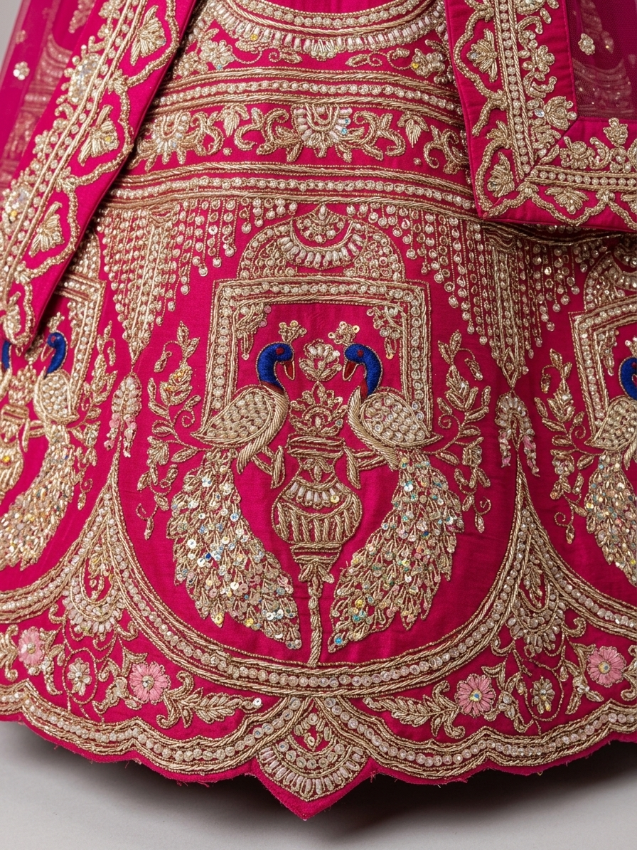Bridal Lehnga - Sartaj -3 — Macro — work close-up