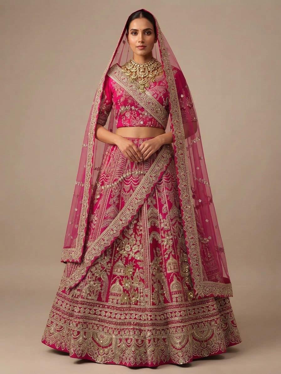 Bridal Lehnga - Kala Samrat - 4 — Model — front view