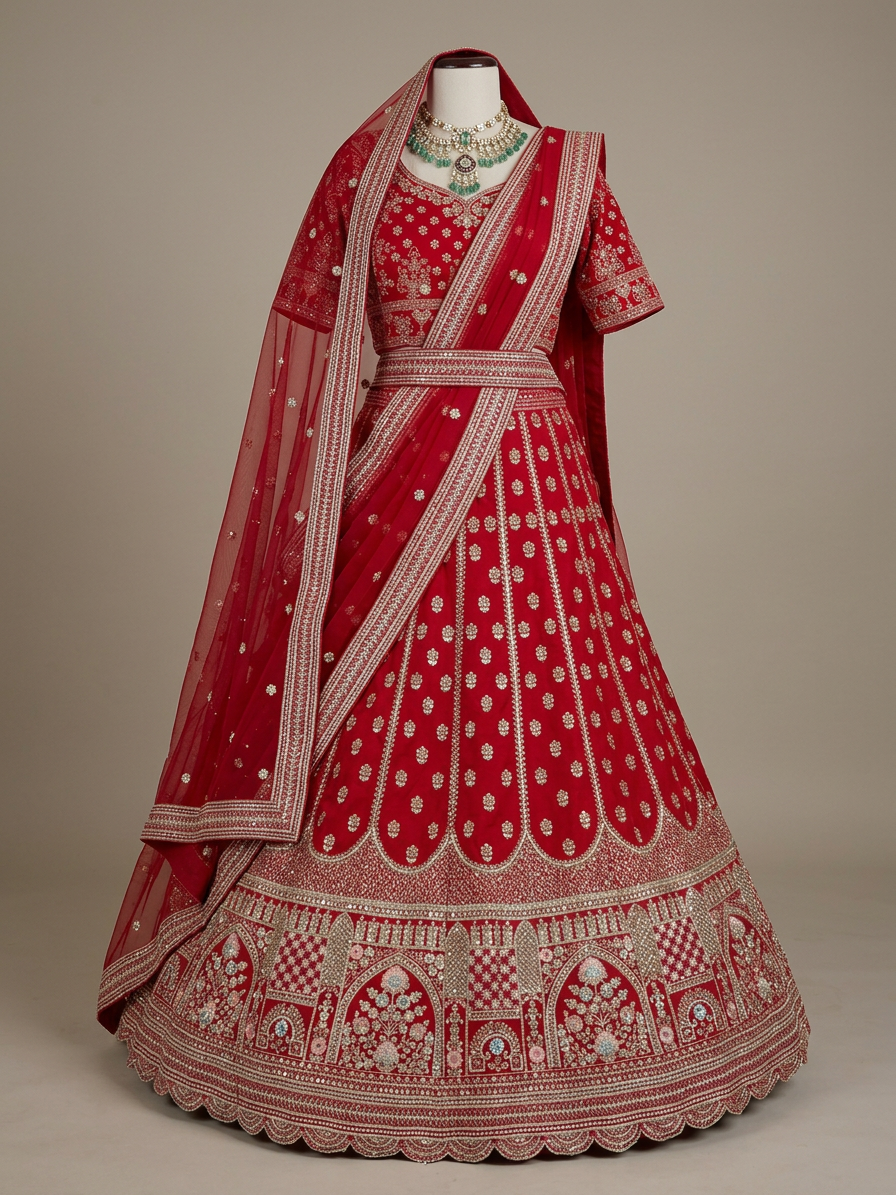 Bridal Lehnga — Drape / flow
