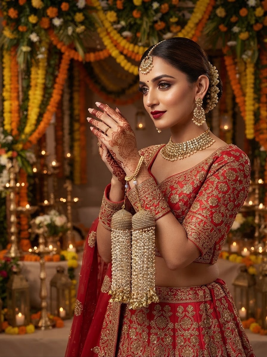 Indian bride wearing it · Wedding mandap