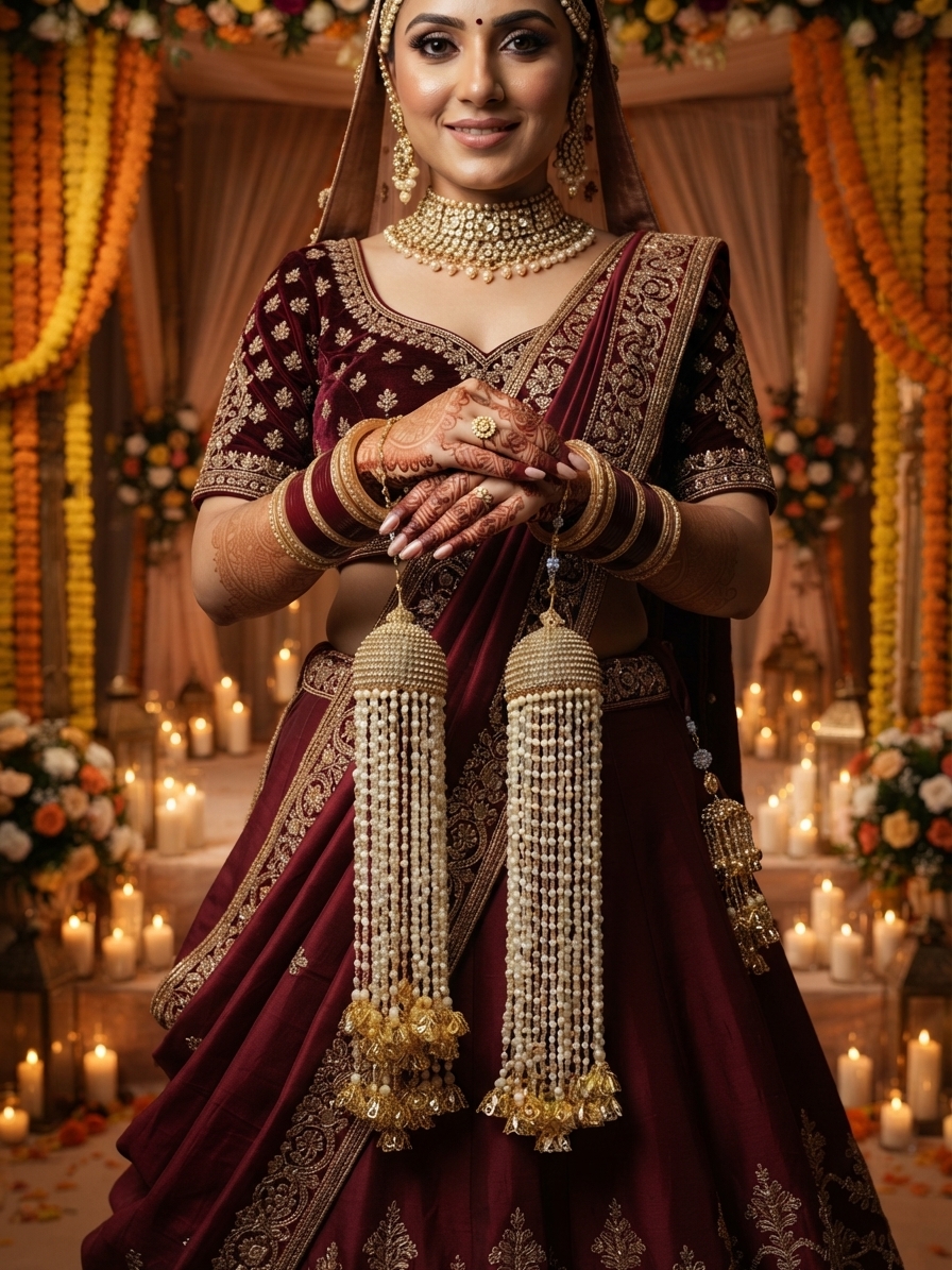 Indian bride wearing it · Wedding mandap