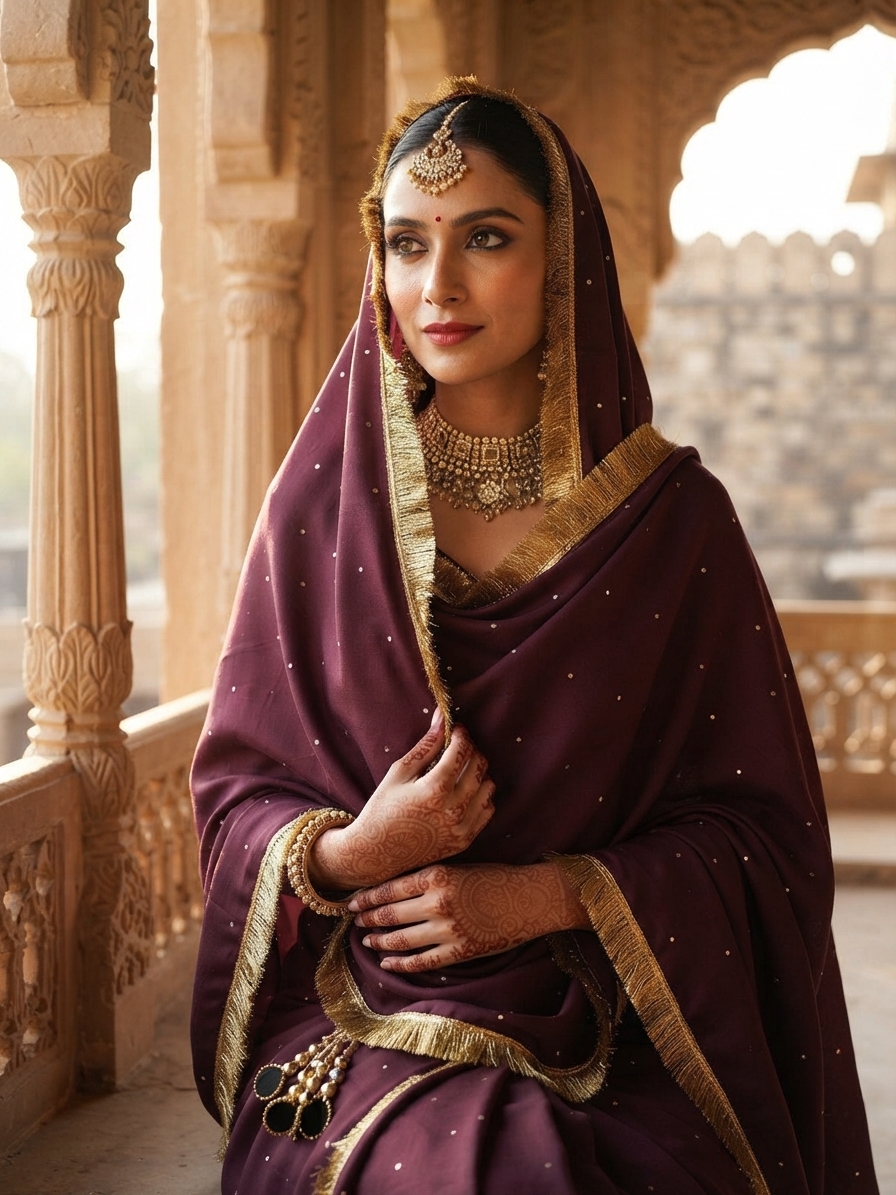 Indian bride wearing it · Heritage haveli