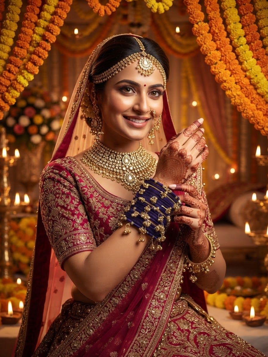 Indian bride wearing it · Wedding mandap