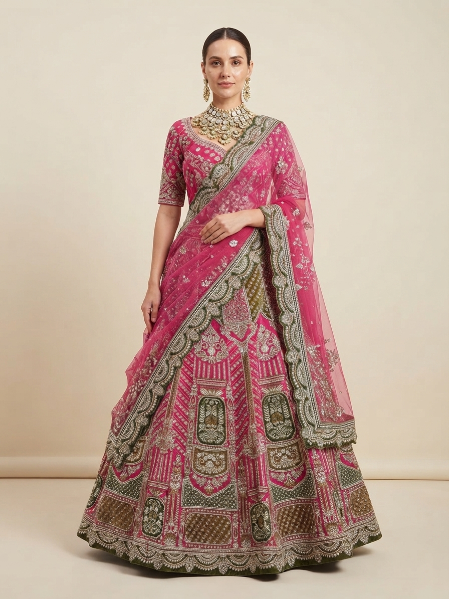 Bridal Lehnga - Kala Samrat - 1 — Model — front view