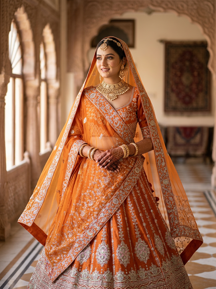 Bridal Lehnga - Sartaj -11 — Indian bride wearing it · Heritage haveli