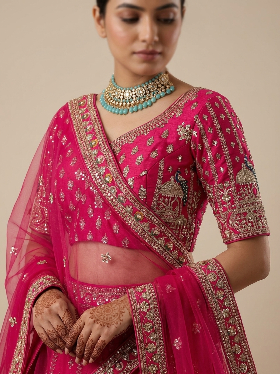 Bridal Lehnga — Model — clothing close-up