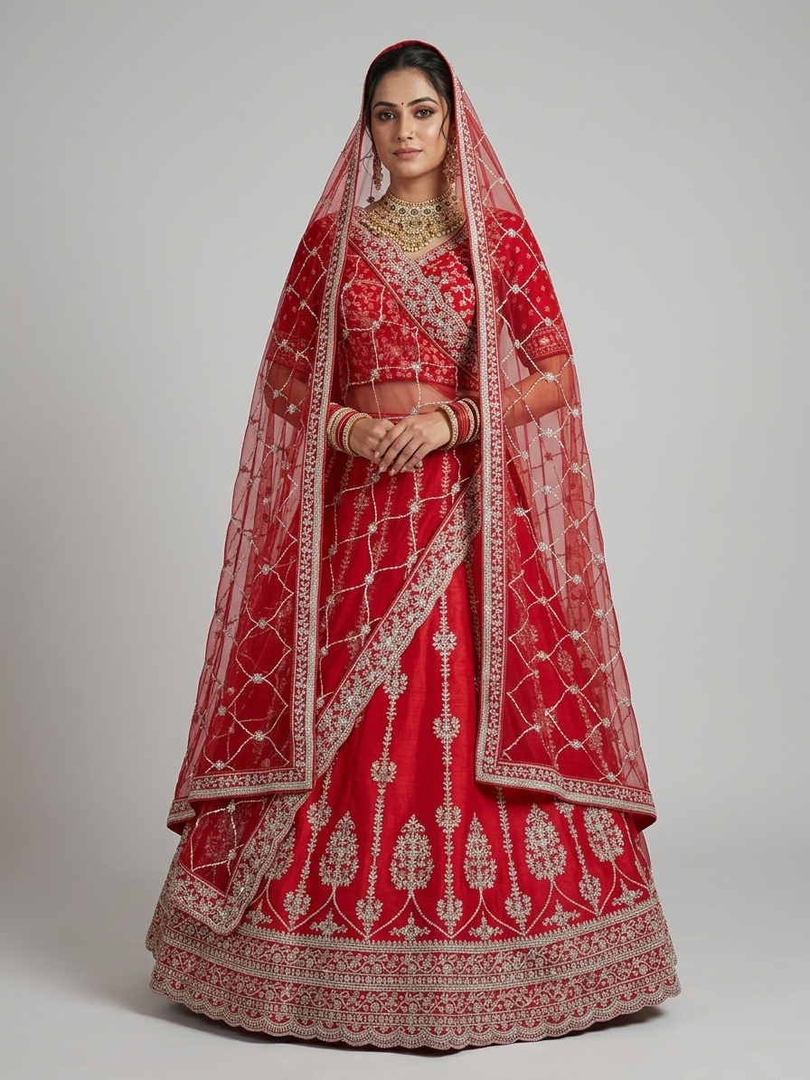 Bridal Lehnga — Model — front view