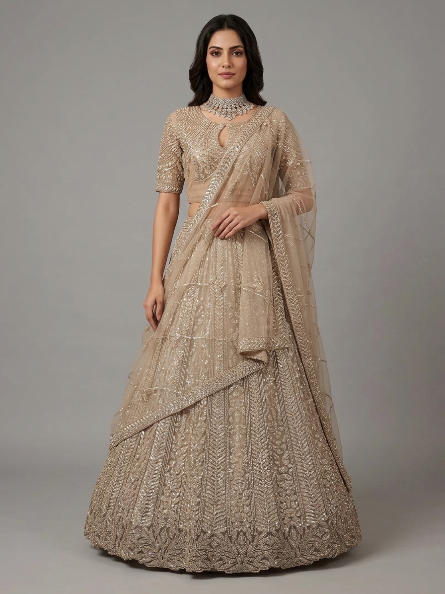 Bridal Lehnga — Model — front view
